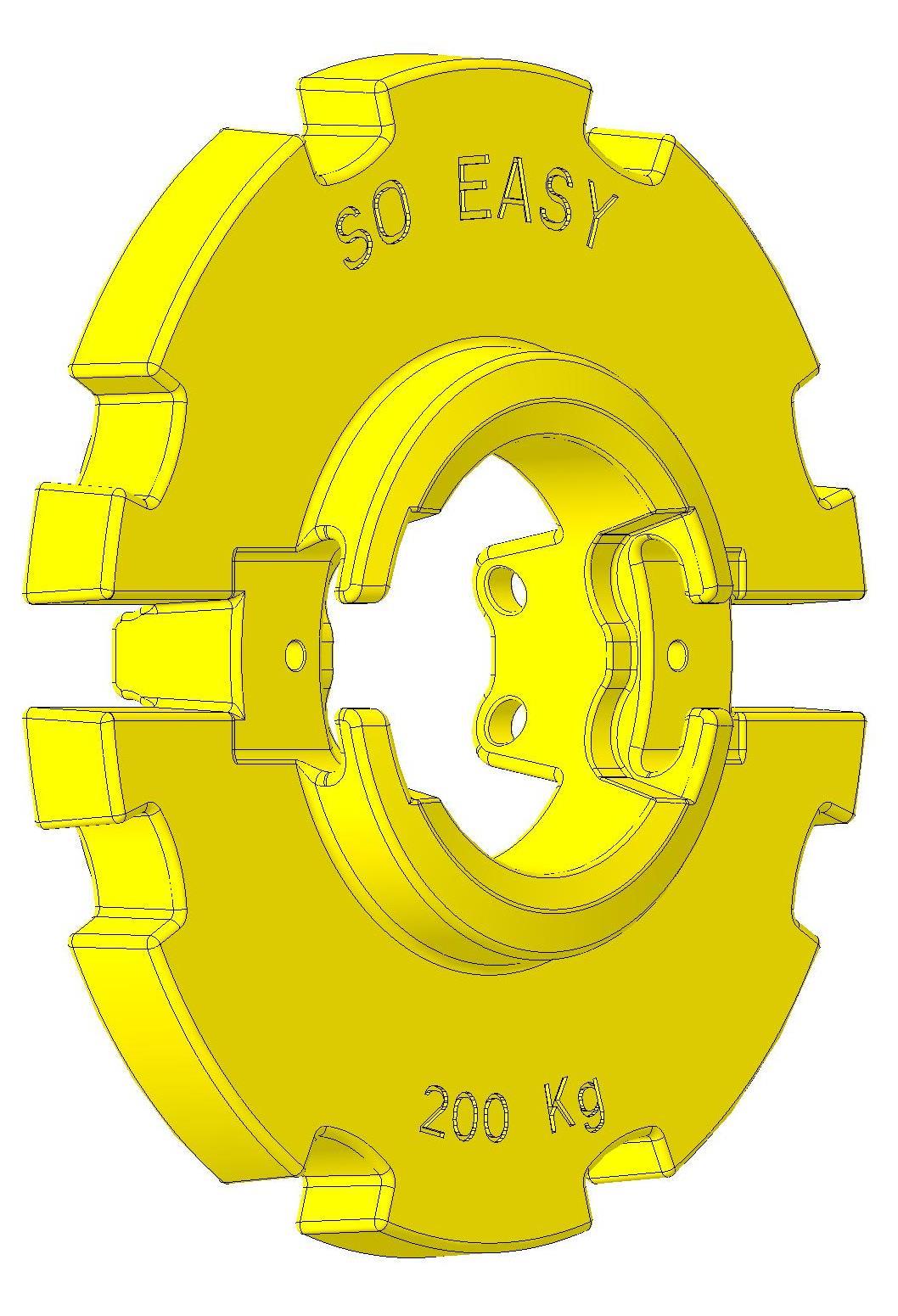 EASYMASS Radgewicht 200kg Gelb