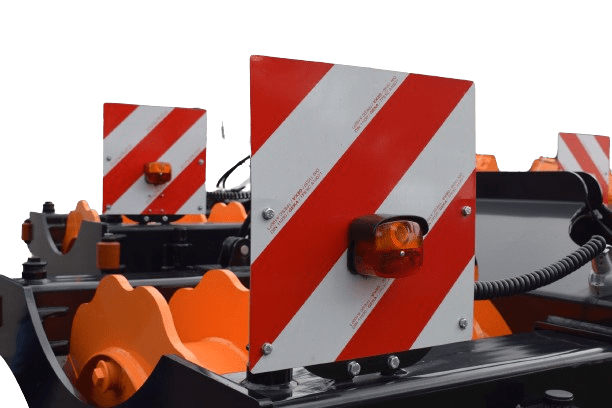 Warntafelsatz mit Beleuchtung für Silagewalze